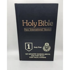 Holy Bible New International Version 1st Infantry Division Fort Riley