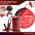 Heavy Duty Flying Wires Car Van Jumper Cables Battery Jump Starter 20FT 2000 AMP