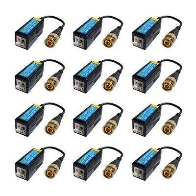 12,CCTV Camera 1080P3MP4MP5MP8MP passive video Balun BNC Coaxial Cable Connector
