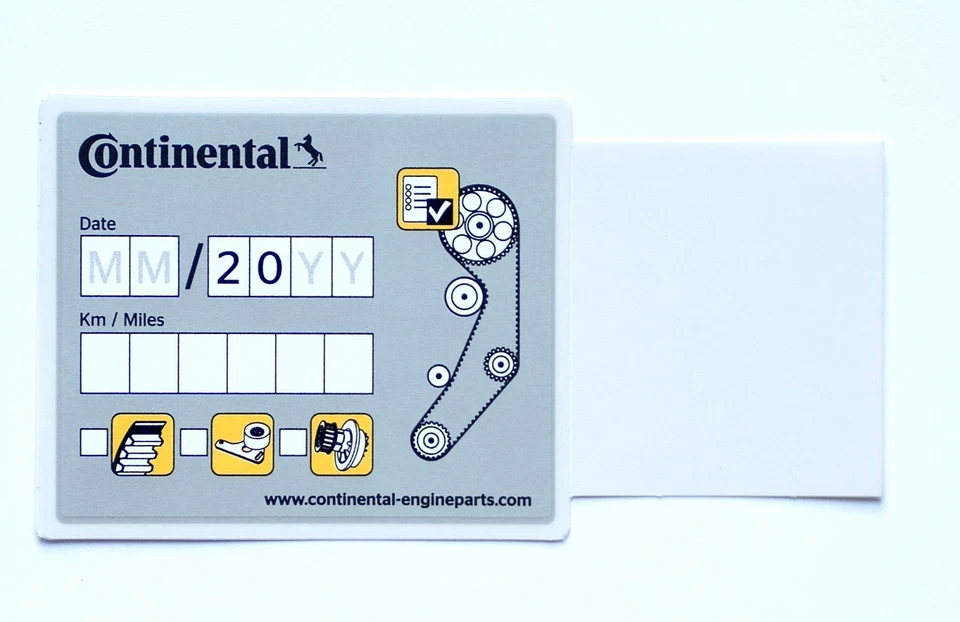 1x Zahnriemenwechsel Aufkleber - ORIGINAL Continental Serviceaufkleber Sticker