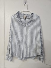 St. Johns Bay Blue Striped Blouse Size Xl