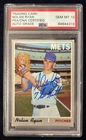 Nolan Ryan 1970 "7 No-Hitters" Topps Signed Baseball Card #712. Auto 10.