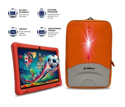 2026 LINSAY Tablet for kids and Red LED Bag OCTA-CORE 256GB ANDROID 15