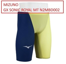 MIZUNO GX SONIC ROYAL MT N2MBD002 84 Swimsuit Men Authentic Swimwear Navy Yellow