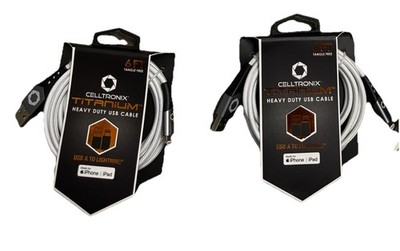 Celltronix - MCX [Apple MFi Certified] Titanium 6FT Fast Charging 2 Pk Lightning