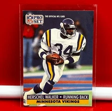 1991 NFL Pro Set Collector Football Card Vikings Herschel Walker #576