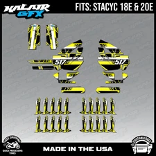 Graphics Kit for STACYC 18E 20E Electric Bike (All Years) Swift-yellow