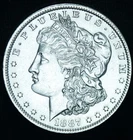 1887-O Morgan Silver Dollar BU ！