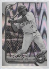 2022 Bowman Draft Chrome Black & White RayWave Refractor Luis Meza #BDC-89 0nr3