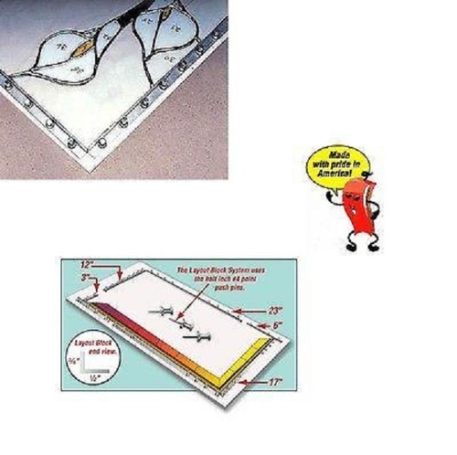 ZAWAGIIK Layout Block System For Stained Glass - 12 Pack 6" Aluminum L Blocks With 50 Push Pins & Storage Box - View #4