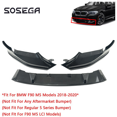Carbon Fiber For BMW F90 M5 Competition 2018-2020 MP丨3xFront Bumper Lip Splitter