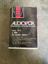 Audiovox Regulated DC Power Supply 3 Amp 12 Volt Model PS-3 Japan 120V Plug