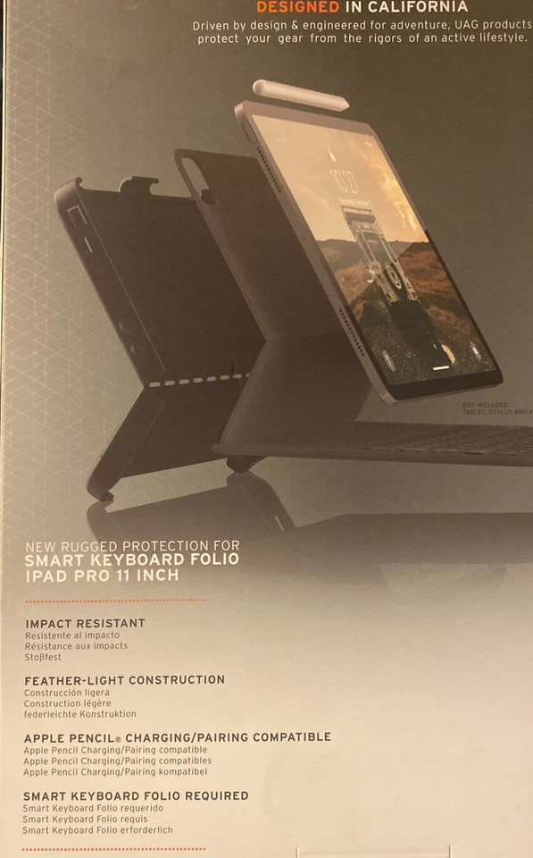 UAG Urban Armor Gear Scout Series Smart Keyboard Folio Ipad Pro 11 “ Inch Black - Image 2 of 2