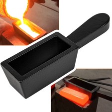 25oz Cast Iron Loaf Bar Ingot Mold for Melting Gold Silver Copper Scrap Aluminum