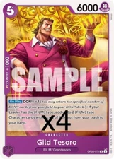 4X One Piece Card Game Gild Tesoro OP06-071 Uncommon NM