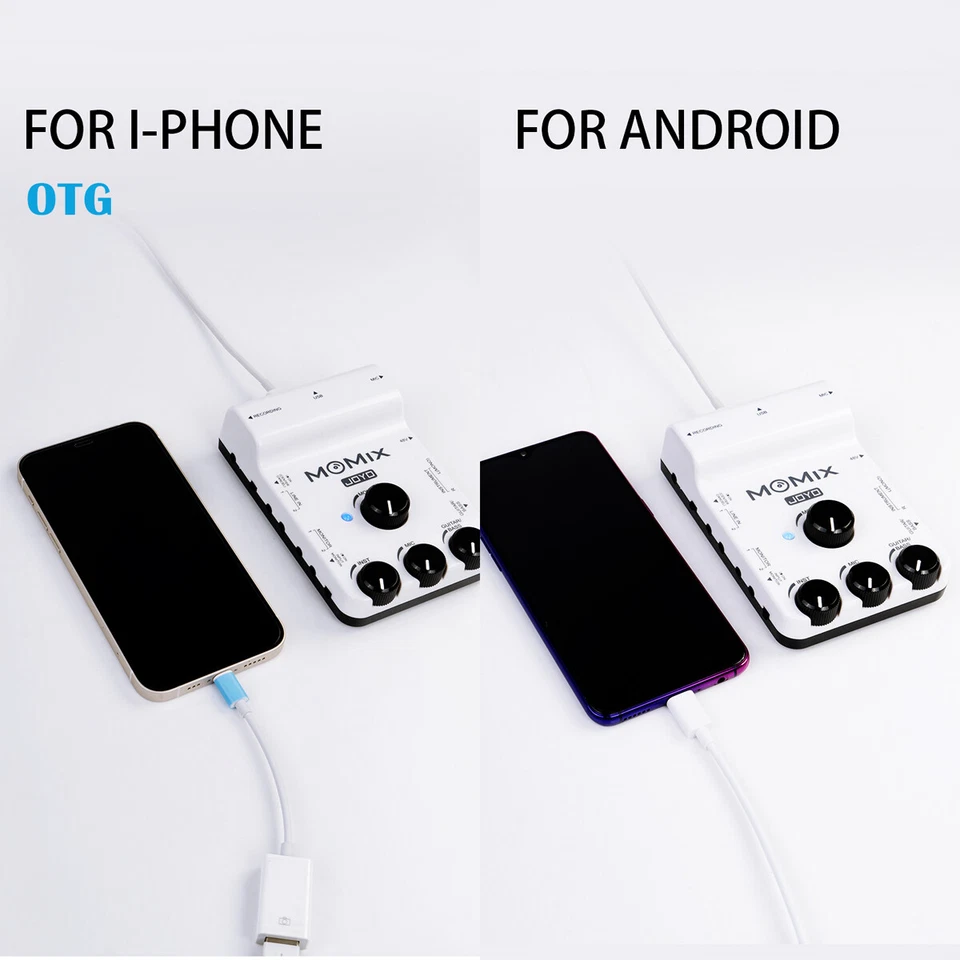 JOYO MOMIX USB Interface Stereo Audio Sound Mixer for IOS & USB-C Phone Powered - Image 3 of 4