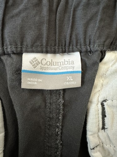 Columbia Sportswear Cargo Pants Grey Boys 100% Cotton Youth Sz XL - 第 5/8 張圖片