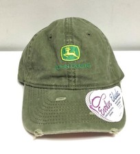 John Deere Women's Olive Washed Cotton Baseball Cap One size fits most 