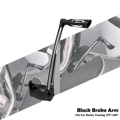 Black CNC Brake Lever Arm Peg Pedal For Harley Touring Road Street Glide 97-2007