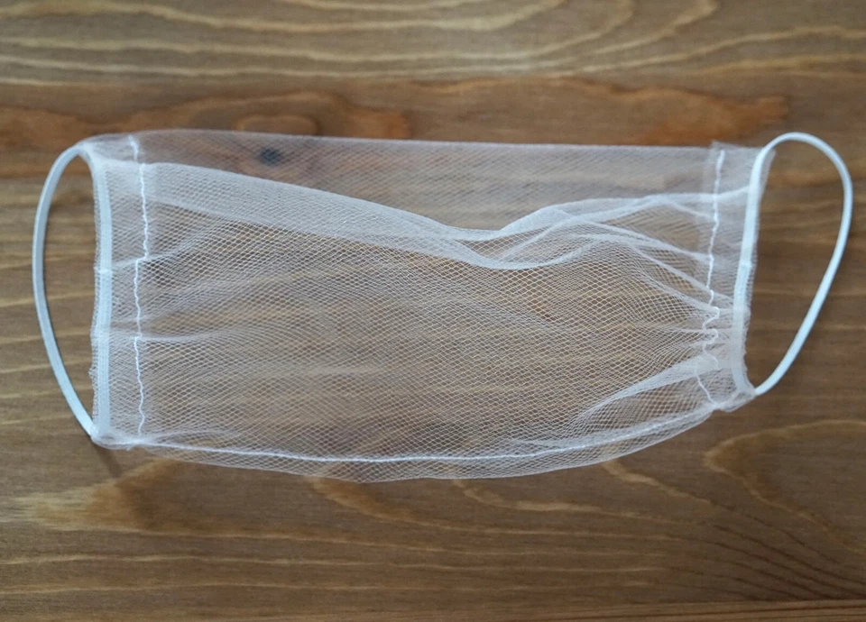 Double Tulle Mesh Net Transparent Face Cycling Mask breathable mask for Cyclist - Image 2 of 4