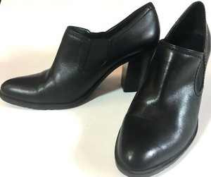 black leather shooties