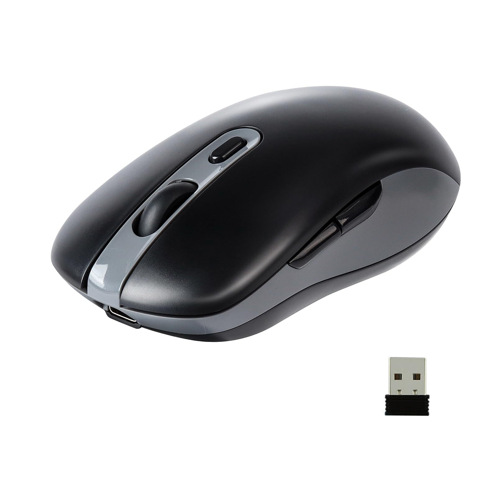Dual Mode Wireless Bluetooth Mouse with C Rechargeable 2.4G Connectivity-image