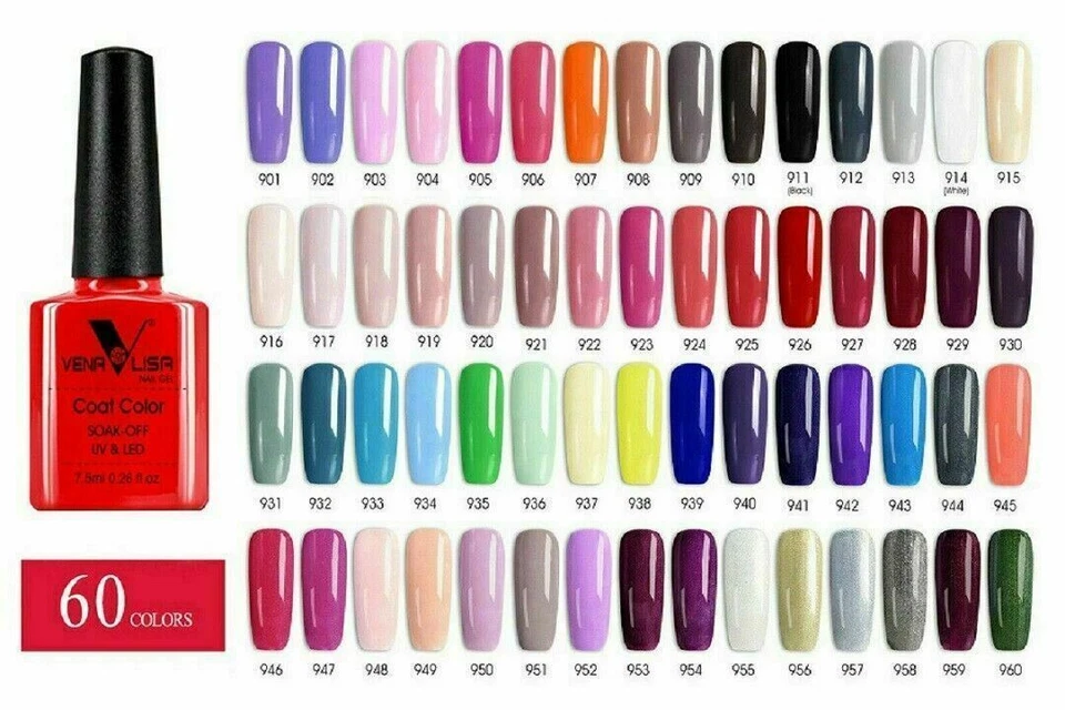 Nail Gel Polish set VENALISA Soak off UV LED Colour Base Top Coat Nail Varnish