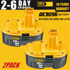 2 PACK 18V For Dewalt 18 VOLT DC9096 DC9098 Drill Battery DC9099 NEW Replacement