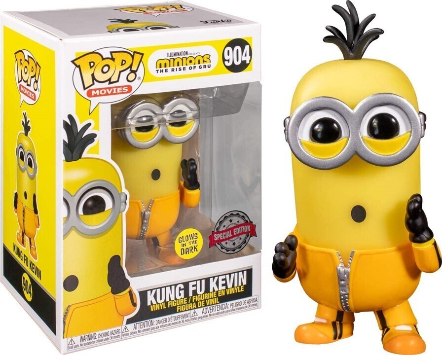 Funko Pop Minions : Kung Fu Kevin Glows In The Dark #904 Special Edition Sticker