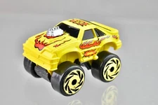 Micro Machines Road Champs Monster Wheels Ford Mustang Yellow 1987 Vintage #1
