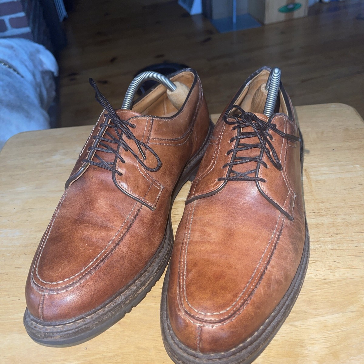 Allen Edmomds Size 12 D 1951 Wilbert Comfort Lace Up Made In USA Leather Brown ALLEN EDMONDS Wilbert 1951 Brown Oxford Moc Toe Comfort  main image 2