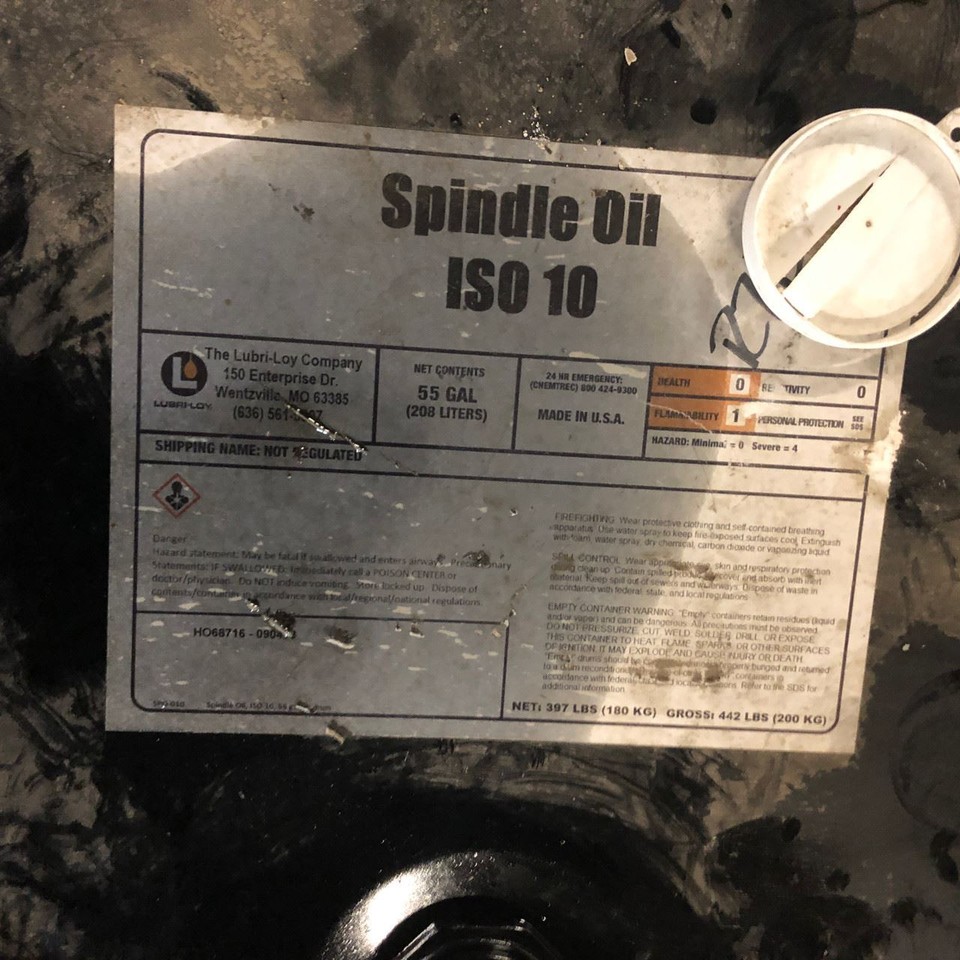 LUBRILOY (SPINDLE OIL, ISO 10) 55 GALLON DRUM NEW eBay
