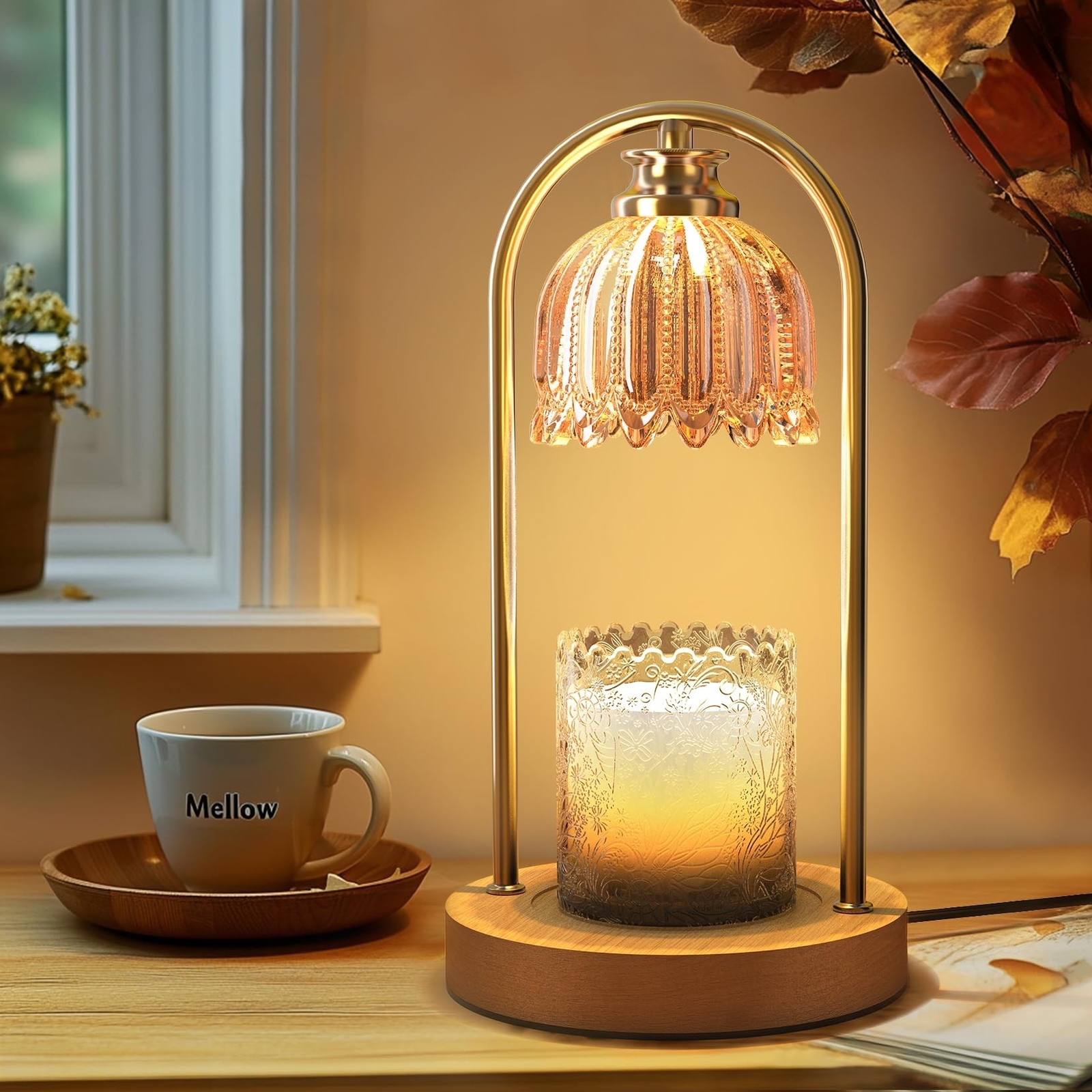 Vintage Candle Warmer Lamp - Thoughtful Gift for Women & Mom-image