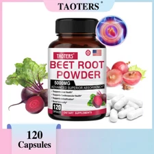 Beet Root Powder Capsules Cleanses Liver 5000mg Herbal Extract 30 To 120 Pills