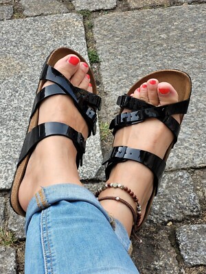 BIRKENSTOCK Franca 1020177 Patent Black schwarz schmale Weite  Sandale
