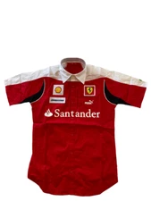 Puma Ferrari Team Shirt: Button Down Ferrari F1 Team Shirt - Red (Alonso Years)