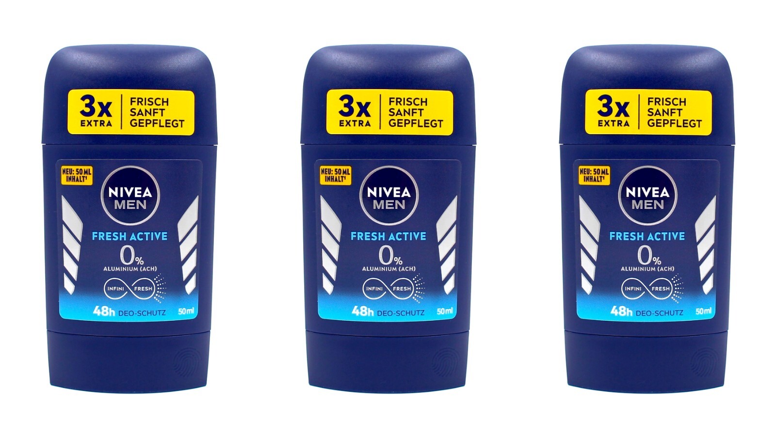 Nivea Men Fresh Active Deo Stick , 3x50ml EAN42428893