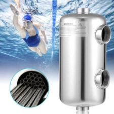 1/2"FPT Swimming Pool Heat Exchanger Stainless Steel Spas Hydraulic Pool Heater