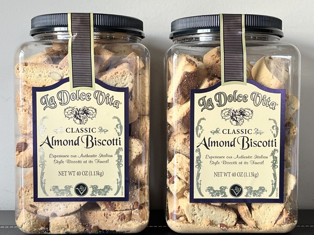 La Dolce Vita Classic Italian Style Almond Biscotti 40 oz Each
