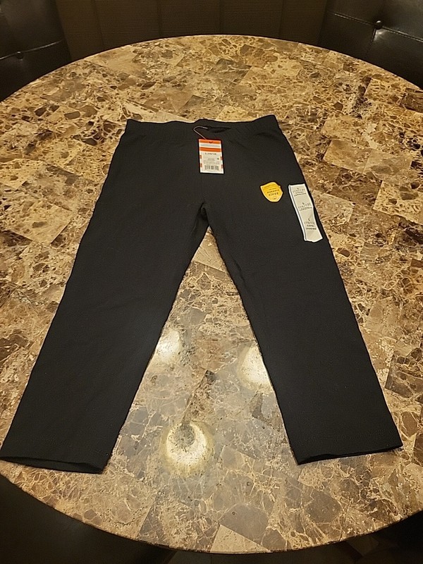 Cat & Jack Girls Capri Leggings Black Durable Knee Size L (10/12) NWT