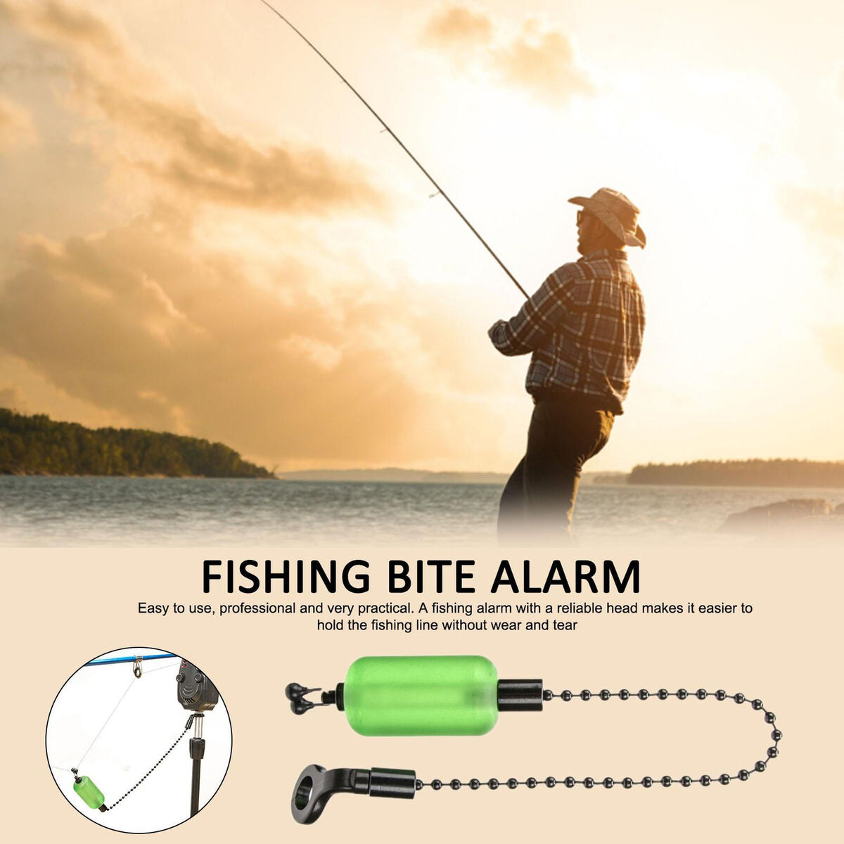 Carp Fishing Bite Alarm Fishing Alarm Swinger Steel Chain Portable Swinger  Carp