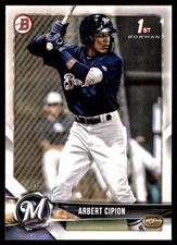 Arbert Cipion 2018 Bowman Draft #BD-19 Brewers MLB READ FREE SHIP AutographDen