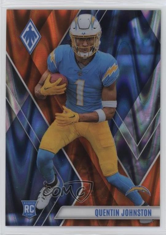 2023 Panini Phoenix Rookies Orange Seismic 1/99 Quentin Johnston #107 04tk