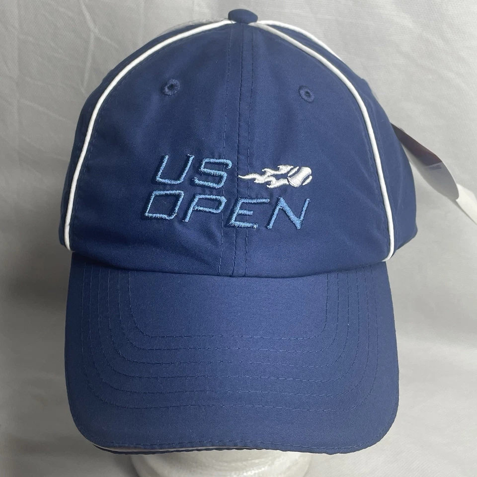 Wilson Athletics US Open Tennis Logo Cap Hat Adjustable Terry Cloth Lined Blue - Image 2 of 4