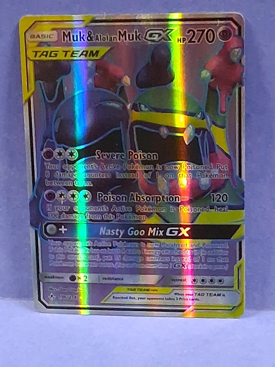 Muk & Alolan Muk GX (Full Art) 196/214 Sm-Unbroken Bonds Holo