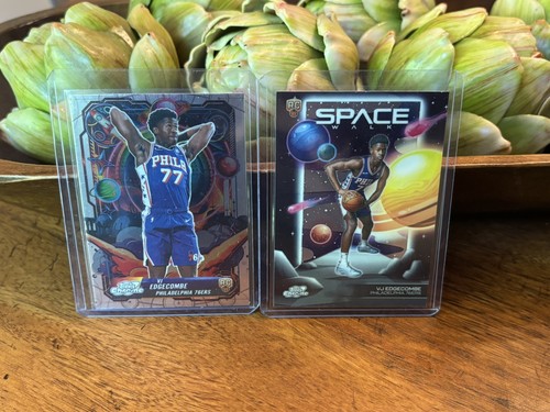 (2) 2025-26 Topps Cosmic Chrome VJ Edgecombe Space Walk + Propulsion RC
