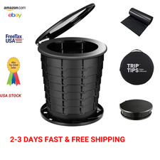 Portable Toilet with Height Adjustable Design, Folding Camping Potty for Adults