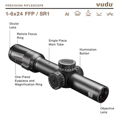 EOTech Vudu 1-6x24 FFP SR1 Precision Rifle Scope 672294110002| eBay