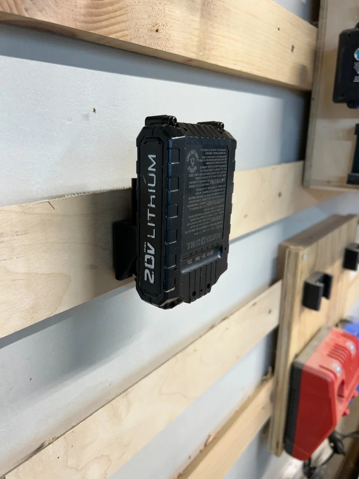 Porter Cable 20V Latching Batter Mount/Holder [Qty 10] – Garage/Van organizer - Image 3 of 3