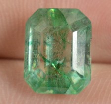 Pierre précieuse certifiée émeraude verte naturelle de Zambie 6,35 ct émeraud...